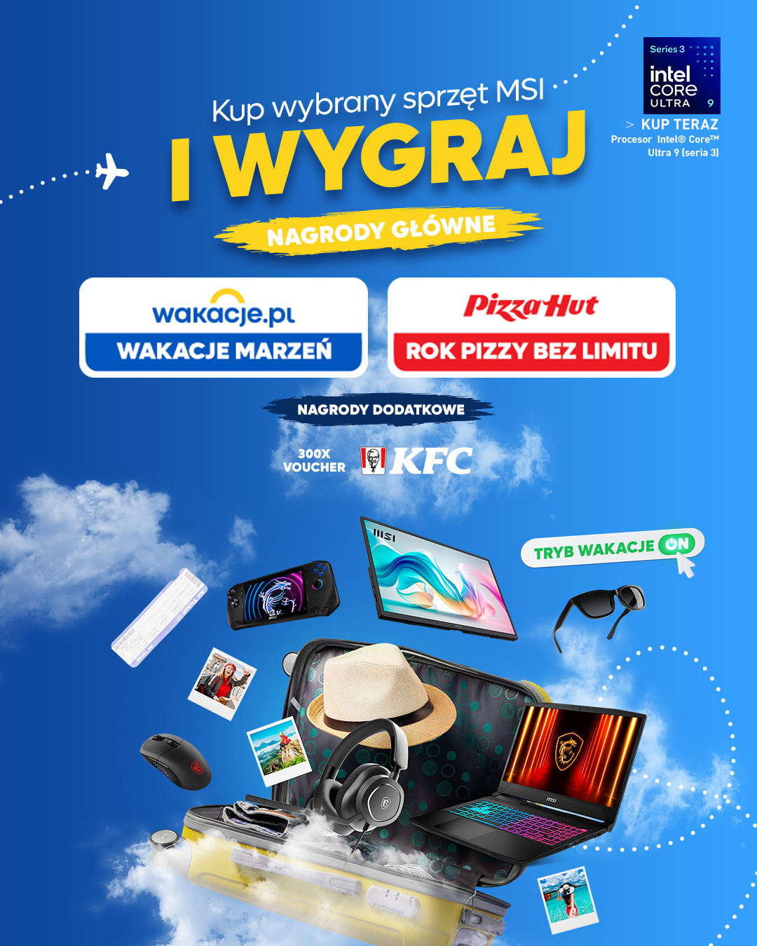 Kup sprzęt MSI i włącz Tryb Wakacje: ON – wygraj wakacje marzeń i rok pizzy bez limitu