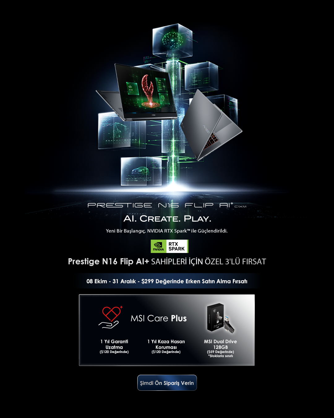 Prestige N16 Flip AI+ C1XM – AI. Create. Play.