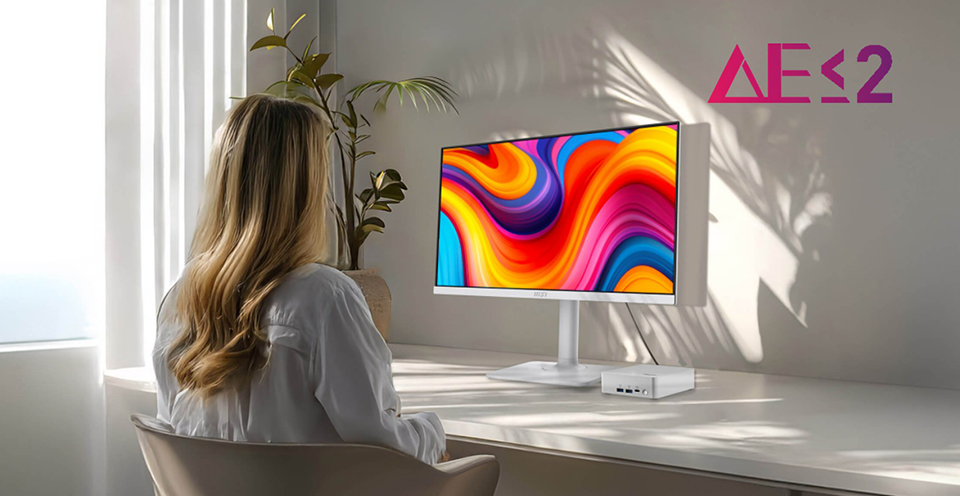 144Hz流暢畫面感受，Delta E ≤ 2完美色準