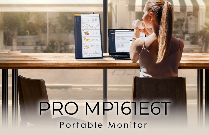 MSI全新「PRO MP161E6T便攜顯示器」 輕薄攜帶10點觸控直放橫放隨插即用
