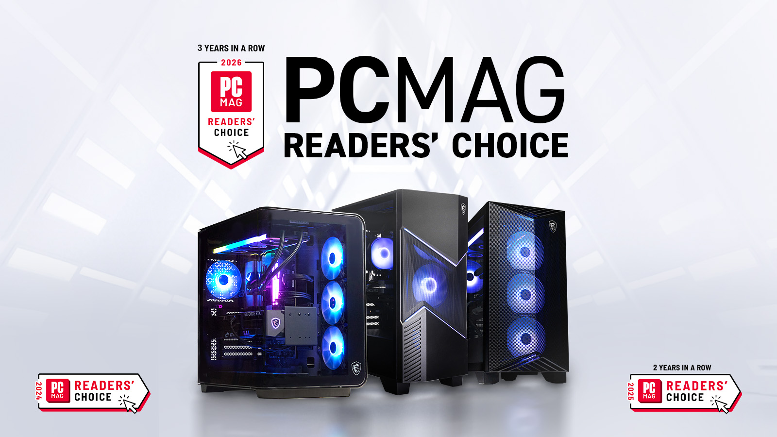 The Honor Is Ours: PCMag Awards MSI for Gaming Desktop PCs with Consecutive Reader's Choice Awards for the 3rd Year