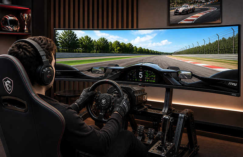Best QD-OLED Ultrawide Monitor for Sim Racing: MSI's 34