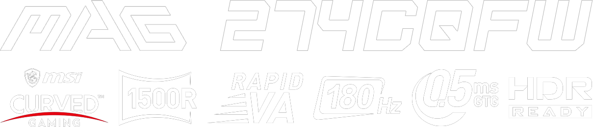 MAG 274CQFW Title and feature icons