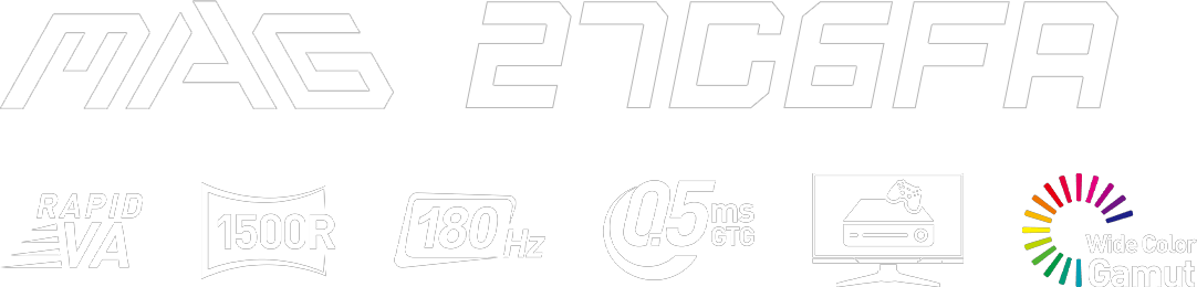 MAG 27C6FA Title and feature icons