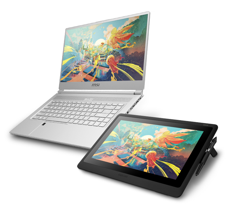 MSI P65 Creator with Wacom Cintiq Pro 16.