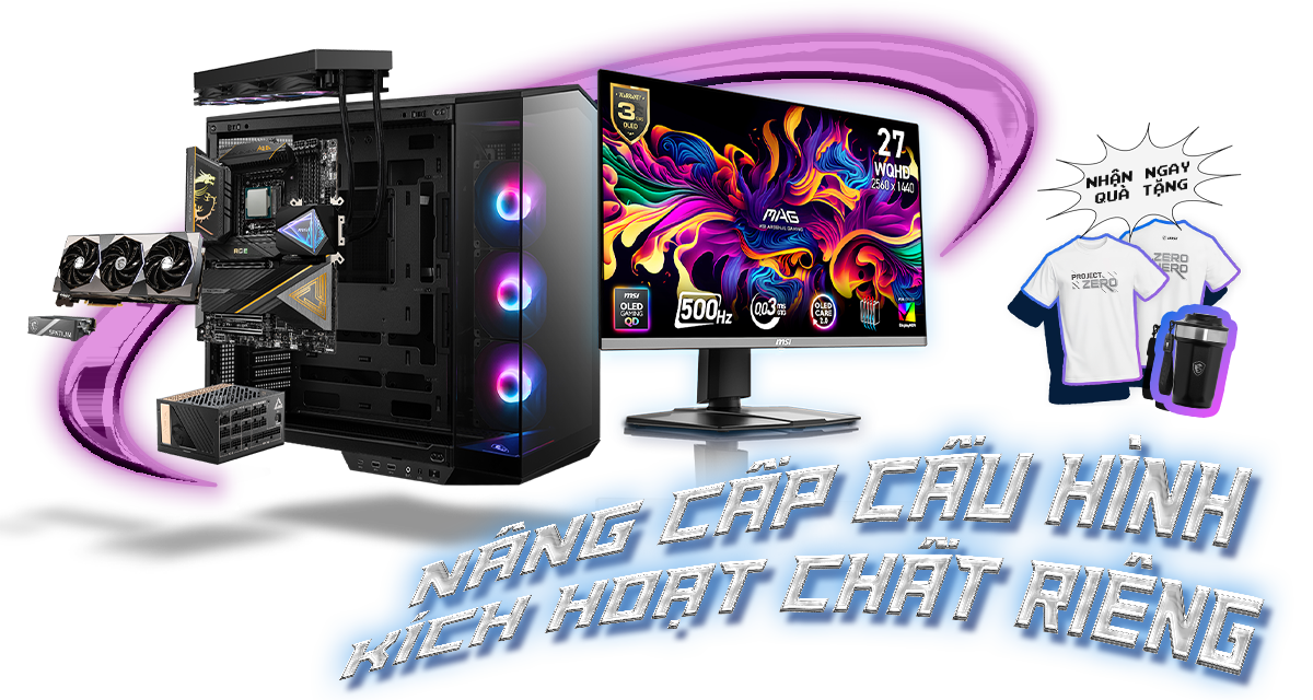 msi products - case + motherboard + power supply + cooling